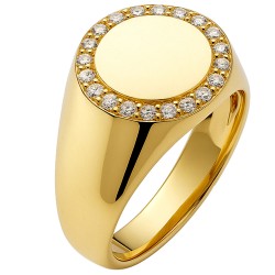 Χρυσό chevalier δαχτυλίδι Κ14 με ζιργκόν